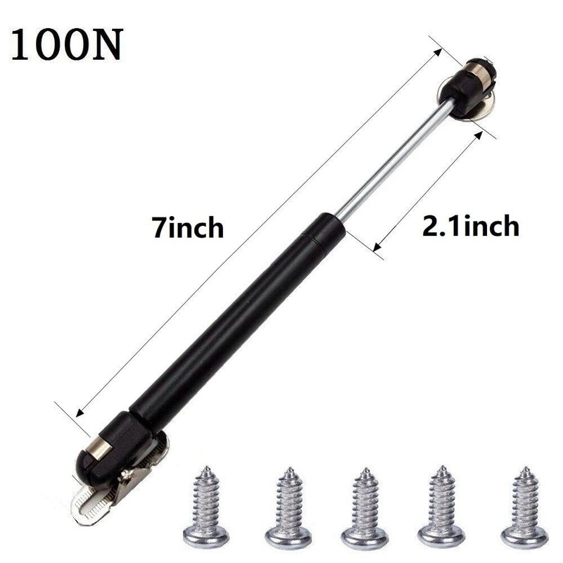 4-Pack 7" Gas Struts - Professional Cabinet Shocks - Easy Install - 100N/25lb gallery