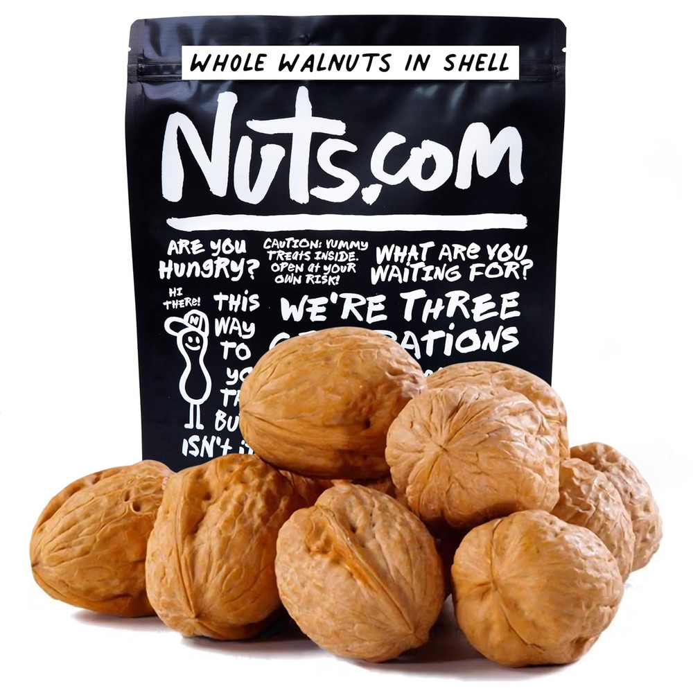 Nuts Com Whole Walnuts in Shell, 2 Lbs – Fresh Unshelled Raw Walnuts with Butter