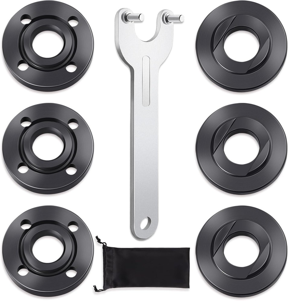 7PCS Angle Grinder Nut Angle Grinder Flange Wrench, Premium Flange Metal Lock Nu