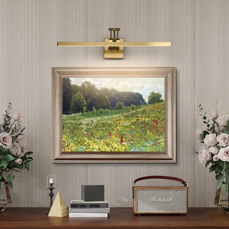 LED Brass Hard-Wired 23.6inch Dimmable, Brass-square base gallery