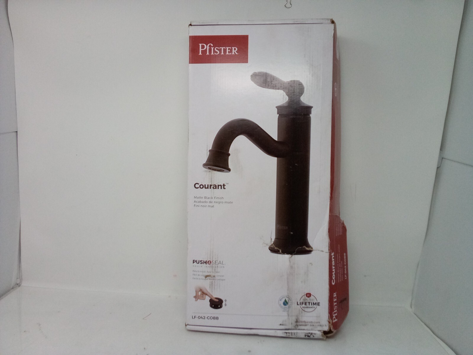 Pfister Courant Single Handle Single Hole Bathroom Faucet MatteBlack LF-042-COBB gallery