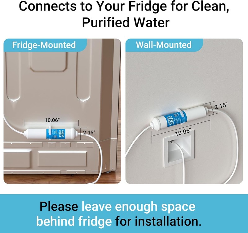 AQUA CREST Inline Water Filter for Refrigerator,Ice Maker,Under Sink System gallery