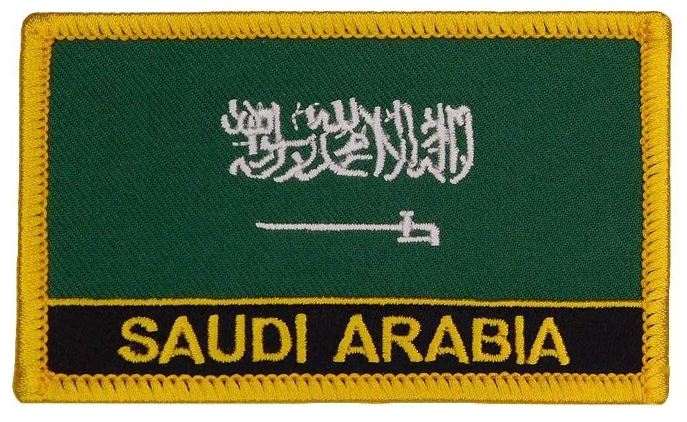 Saudi Arabia Rectangular Country Embroidered Iron On Patch FPR-205