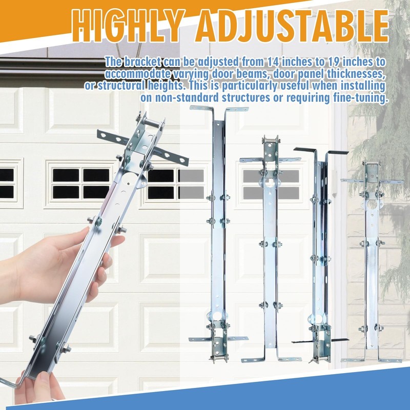 LEIFIDE Adjustable Opener Operator Bracket Garage Door Parts Silver gallery