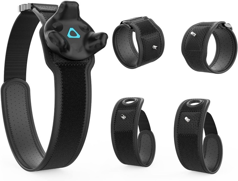 AMVR 5-Pcs Full Body Straps for HTC Vive VR Tracker/Tracker(3.0) – Black