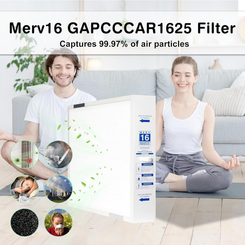 GAPCCCAR1625 MERV16 Replacement Filter Compatible with Bryant/Carrier (2601) gallery