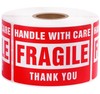 LuckyGuard 3 x 2 Inch Handle with Care 500 Fragile Stickers for 3" x 2", Red gallery