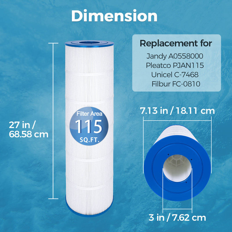 Fil-Fresh Pool Filter Cartridge Replacements for Jandy CL460 & CV460 4-PAack gallery