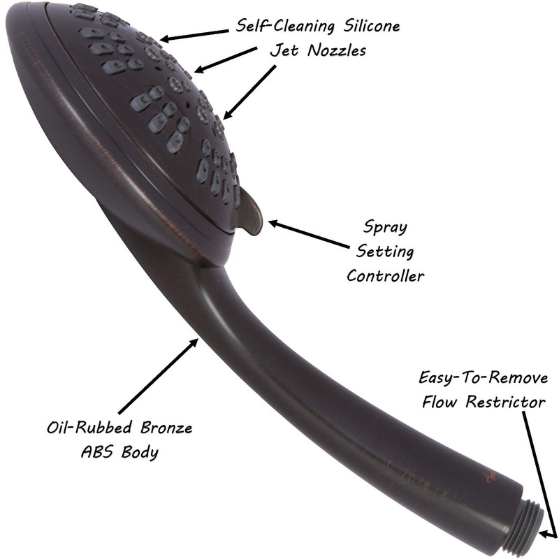6 Function Handheld Shower Head Kit (Aqua Elegante) - Oil-Rubbed Bronze- 2.5 GPM gallery