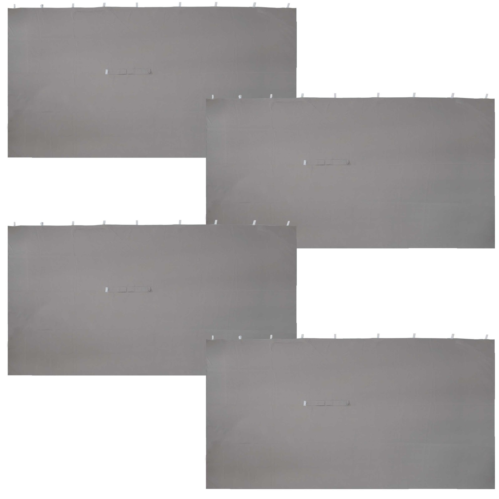 4-Piece 10 x 13 ft Polyester Gazebo Sidewall Curtain Set - Gray by Sunnydaze gallery
