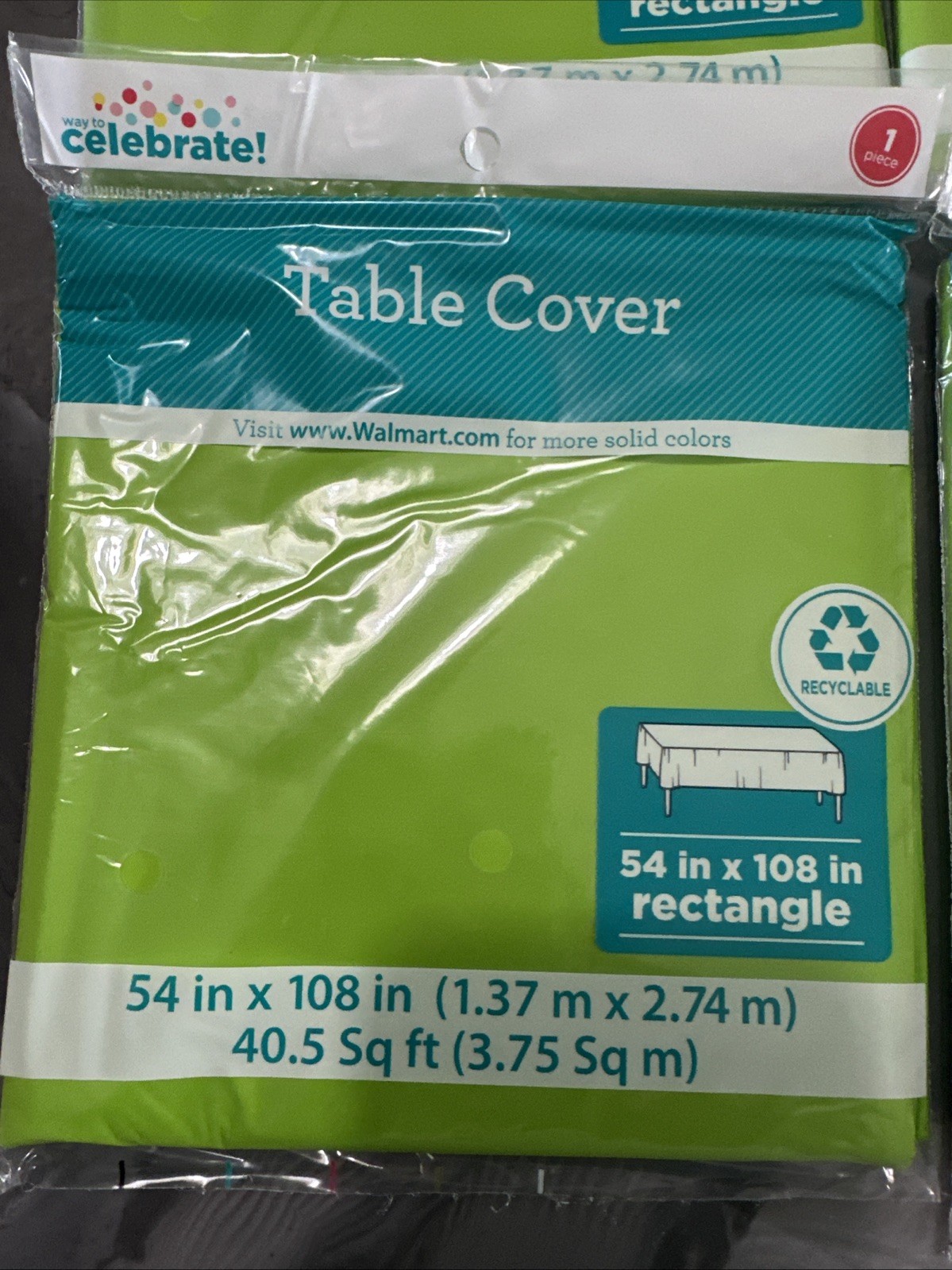 Set Of 4 Lime Green Rectangle Table Covers 54in X 108in gallery