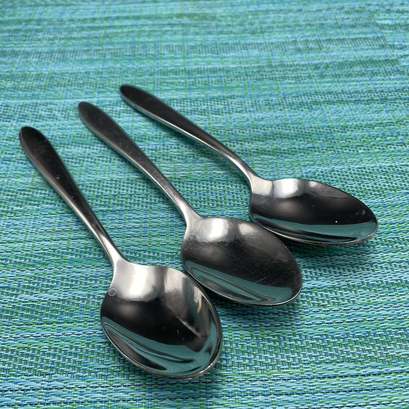 3 Oneida Stainless MOONCREST Luann Jennifer ? SOUP SPOONS Oval Place Heavy gallery