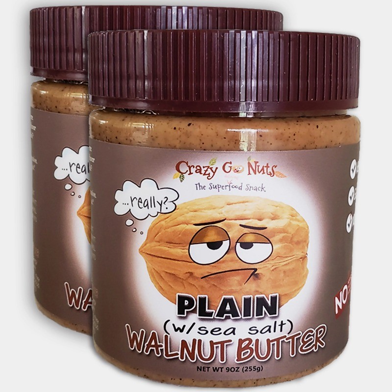 (2-Pack) Crazy Go Nuts Plain W/Sea Salt Walnut Butter, 9 oz gallery