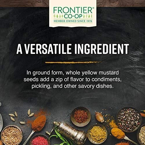 EXP DATE 12/27. frontier co-op yellow mustard seed whole certified organic 16oz gallery