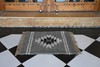 Rugmoda Cotton Grey Geometric Doormat 1.5x2 ft Entryway Southwestern Accent Rug gallery