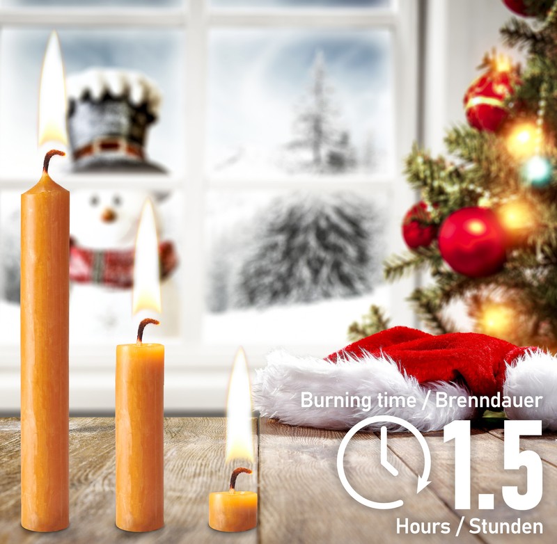 BRUBAKER 10% Beeswax Tree Candles - Pack of 20 - Honey Colored - 3.74" gallery