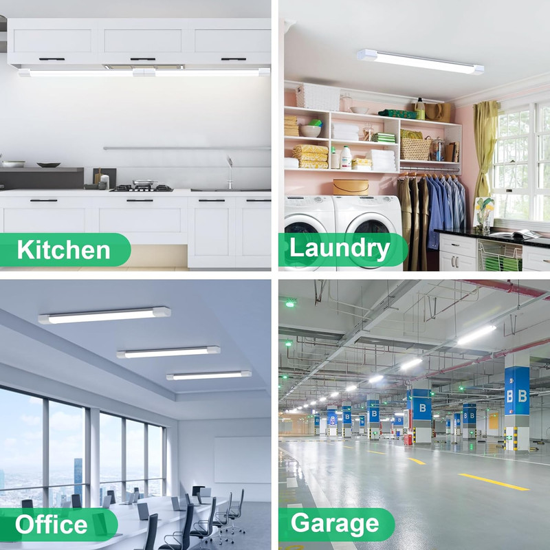 Plug in Light Fixture, 4FT Linkable 5000K Plug-in Ceiling Lights for Shop Garage gallery