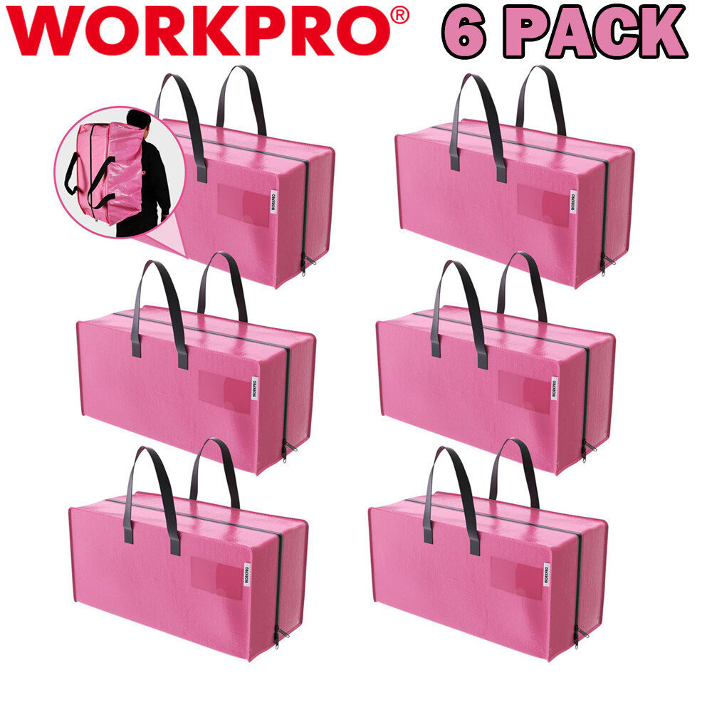 WORKPRO 6PCS Large Moving Bags Heavy-Duty Storage Tote Alternative to Moving Box gallery
