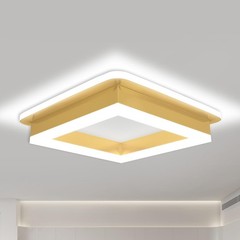 24W Square Modern Flush Mount Ceiling Light, 9.5inch Small LED Close to Ceili…