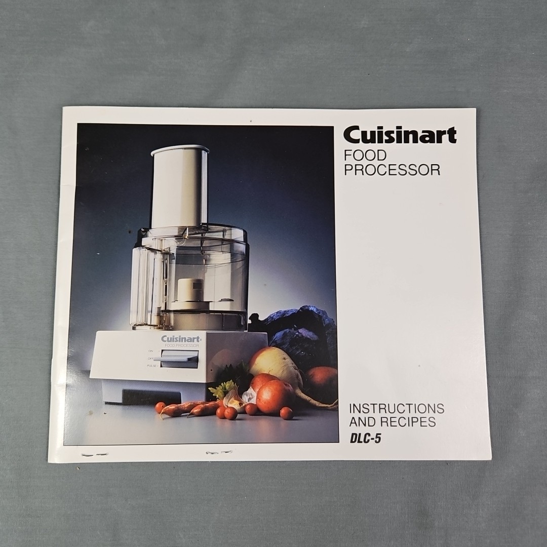 Cuisinart Food Processor DLC-5 User Manual Instructions and Recipe Booklet gallery