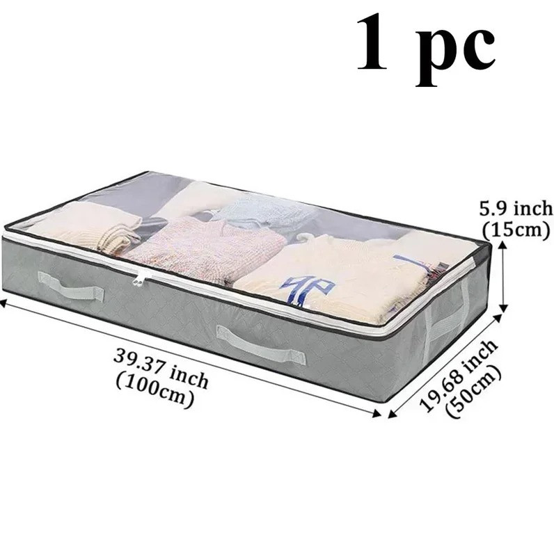 1pc Dustproof Under Bed Storage Box – Fabric Organizer with Reinforced Handles gallery