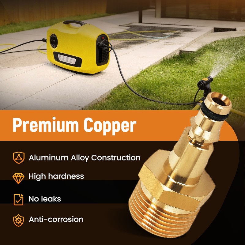 M22 14mm Brass Quick Connect Adapter fit for Karcher Power Pressure Washer gallery