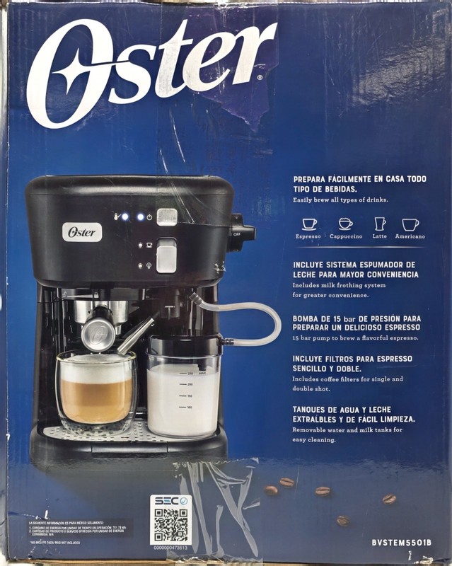 Oster Semi-Automatic Espresso Maker BVSTEM5501B - Black gallery