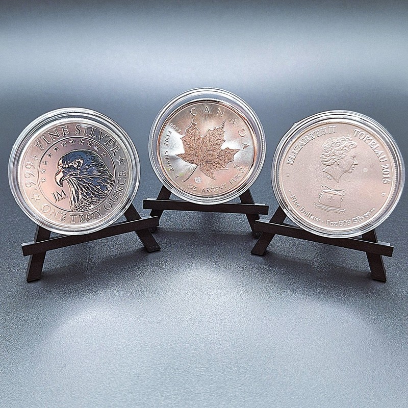 Mini Easel Stand (3) Customizable Trading Card Coin Holder Dollhouse Art Display gallery