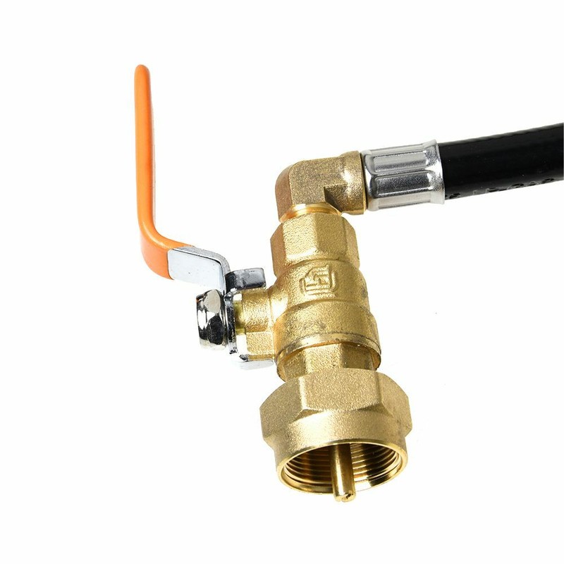 48" Propane Refill Adapter Valve Connector Hose for 20lb to 1lb Tank+2Bottle Cap gallery