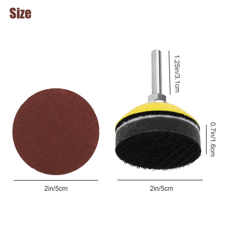 303PC 2 inch Sanding Discs Dry Hook Loop 80-3000 Grit for Drill Die Grinder US gallery