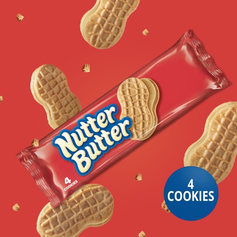 NUTTER BUTTER Peanut Butter Sandwich Cookies, 10 Packs of Snacks gallery