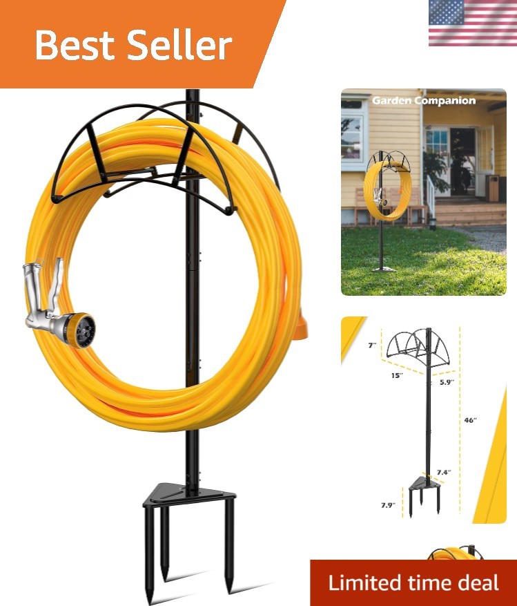 Triangular Iron Hose Organizer - Detachable & Easy Install for Outdoors gallery