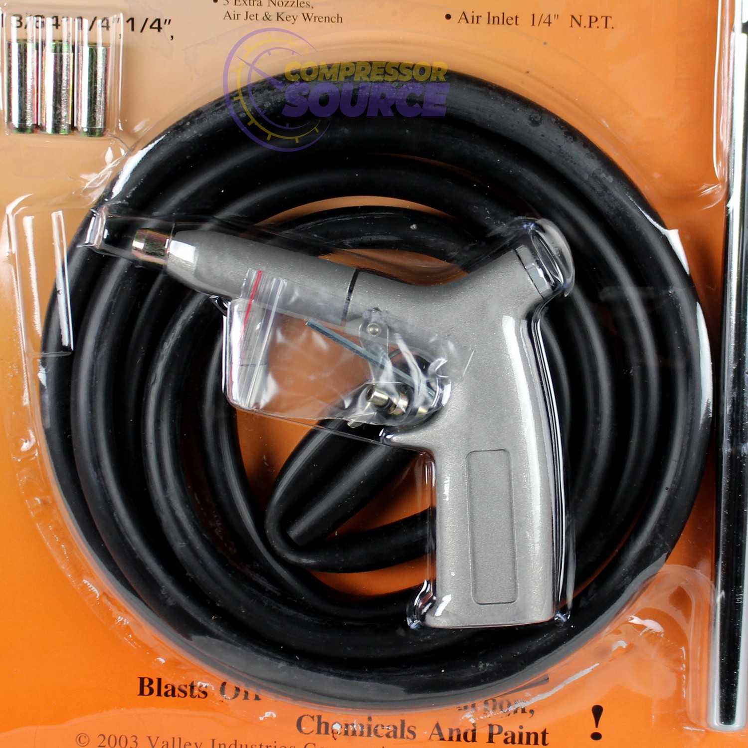 Valley Sandblasting Kit with 10 Ft Hose and Pick-Up Tool Air Inlet 1/4" NPT gallery