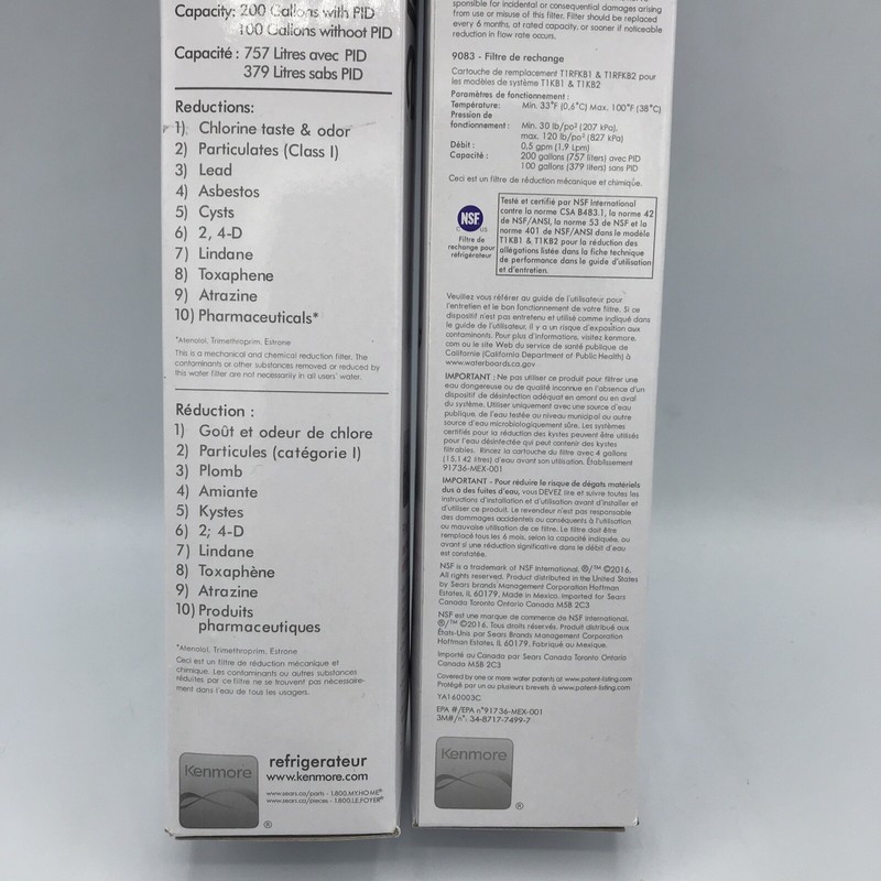 2 Pack Replacement Kenmore 9083 Refrigerator Cartridge Water Filter 469083 9020 gallery