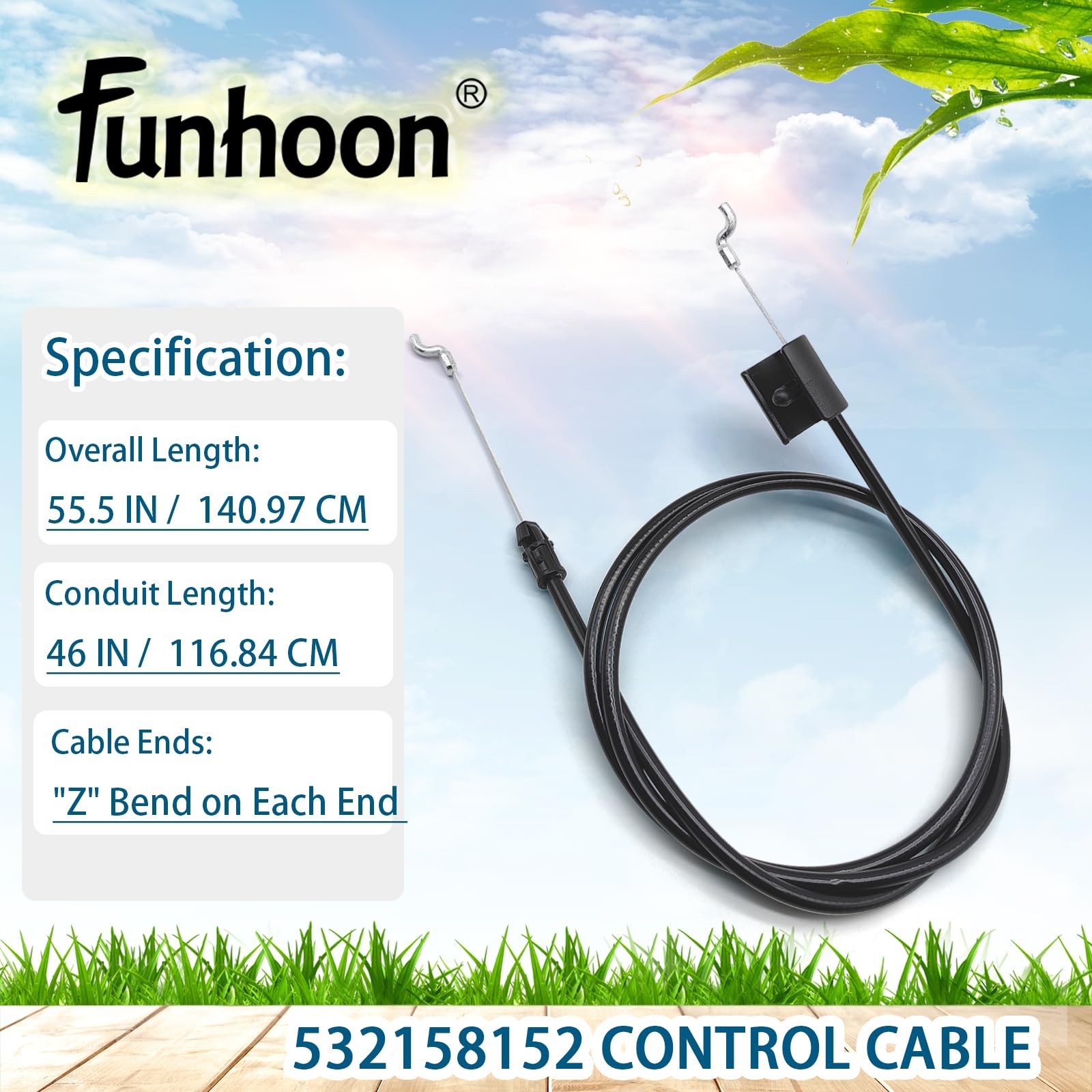 Lawn Mower Throttle Cable 56 Inch Engine Zone Control for Craftsman Poulan Pro W gallery