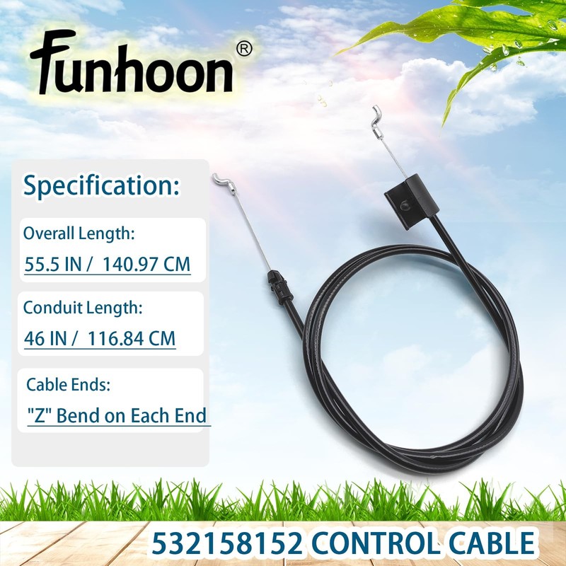 Lawn Mower Throttle Cable 56 Inch Engine Zone Control for Craftsman Poulan Pro W gallery