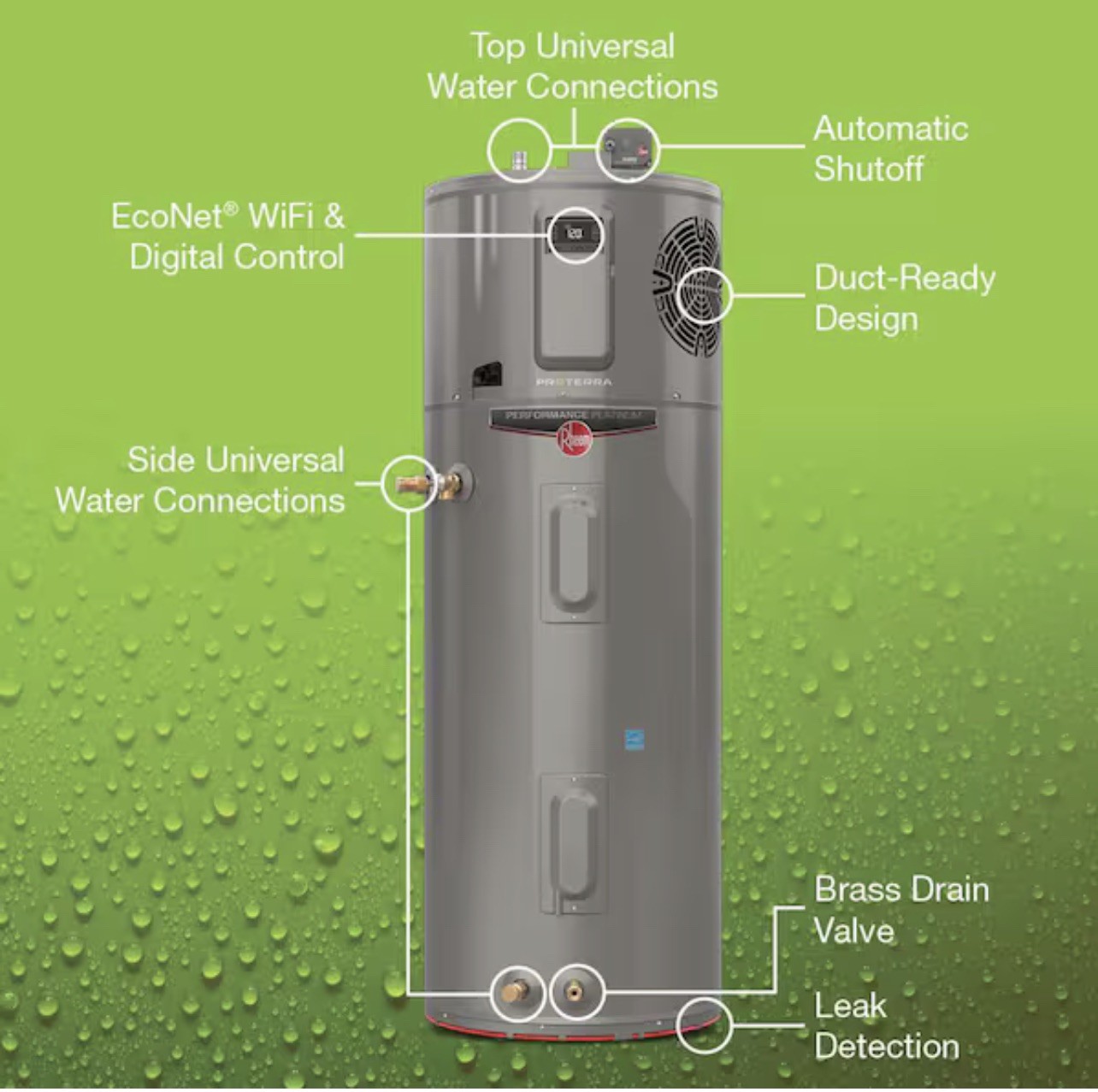 ProTerra 65gal Smart High Efficiency Hybrid Heat Pump Water Heater XE65T10HS45U1 gallery