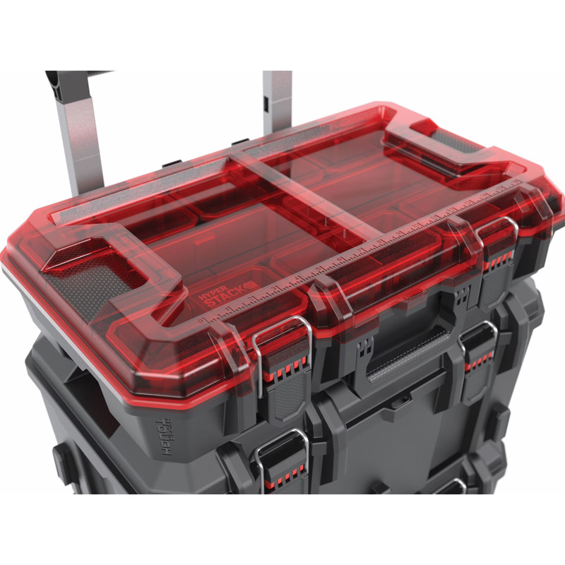 Hyper Tough Hyper Stack 3 Piece Modular Rolling Toolbox System Black Heavy Duty gallery
