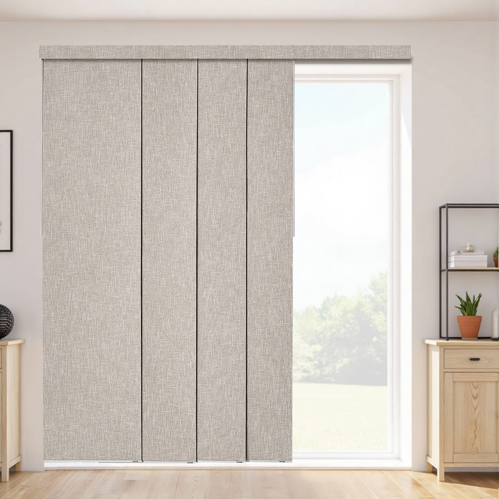 VEVOR Panel Track Blinds Extendable Track from 45.8 in to 86 in W Trimmable gallery