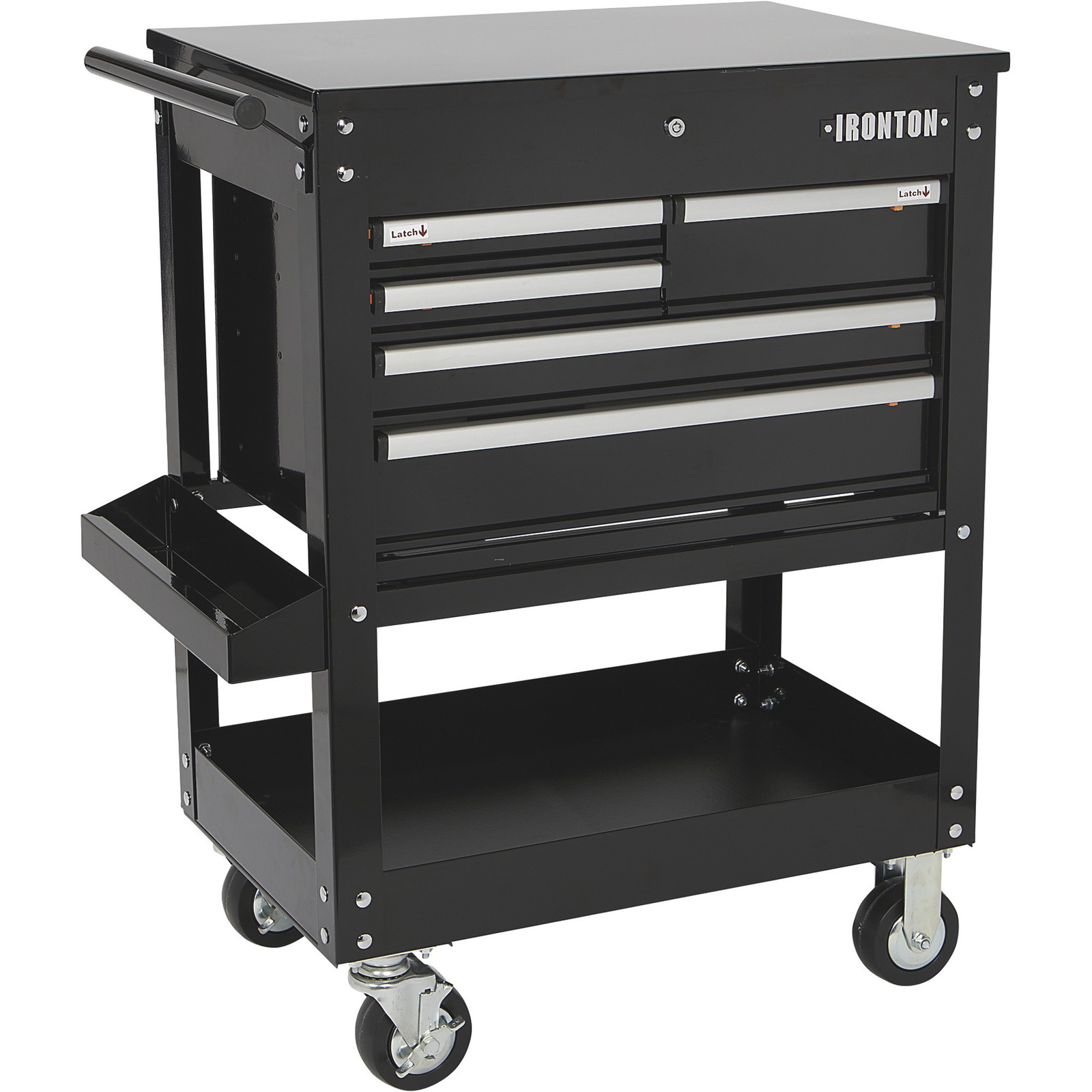Ironton 30in. 5-Drawer Mechanic's Tool Cart, 33-7/8in.L x 17-5/8in.W x gallery