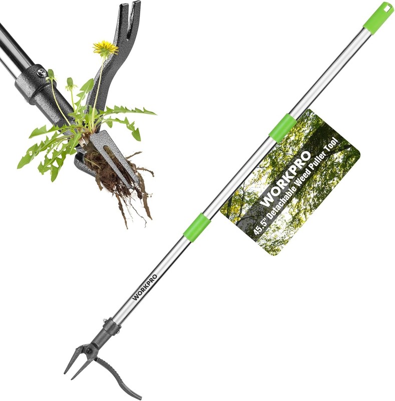 WORKPRO 44" Stand Up Weeder Puller w/Long Handle 4 Claw Garden Root Remover Tool gallery