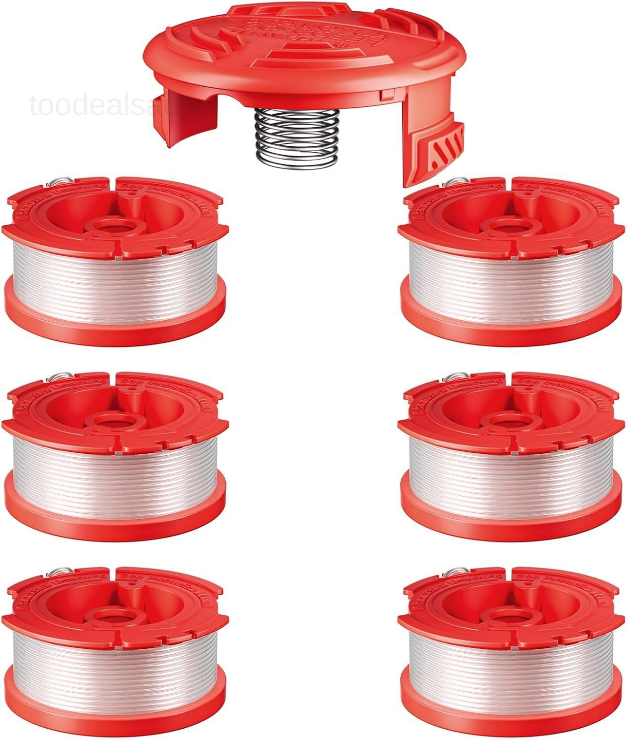 7 Pcs CMZST0653 Weed Eater Strings Compatible with Craftsman 6 Spools+1 Cap gallery