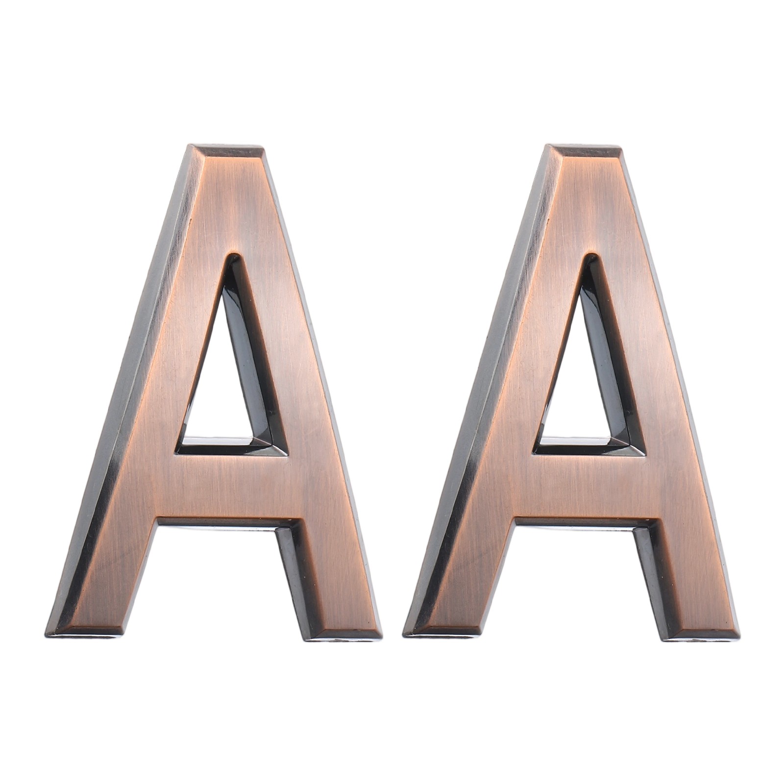 2Pcs 2.8" House Letters Adhesive Mailbox Door Letter Stickers (Bronze Letter A) gallery