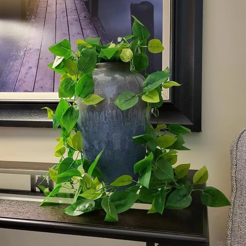 Eco-Friendly Artificial Pothos Vines – Versatile Hanging Plant Set for All Rooms gallery