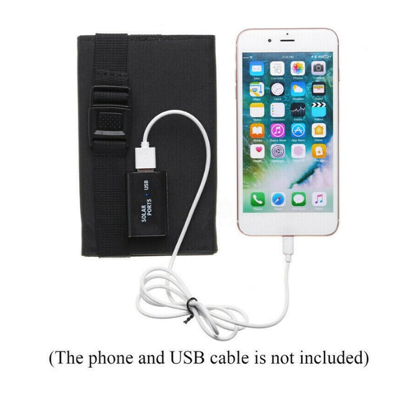 Portable 80W USB Solar Panel Folding Power Bank Outdoor Camping Phone Charger gallery
