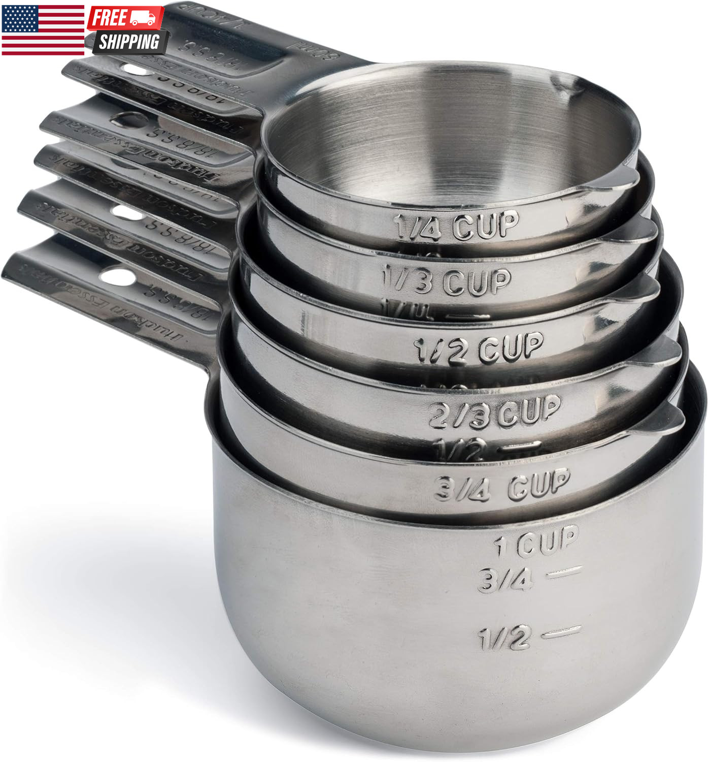 Stainless Steel Measuring Cups Set (6 Piece Set) gallery