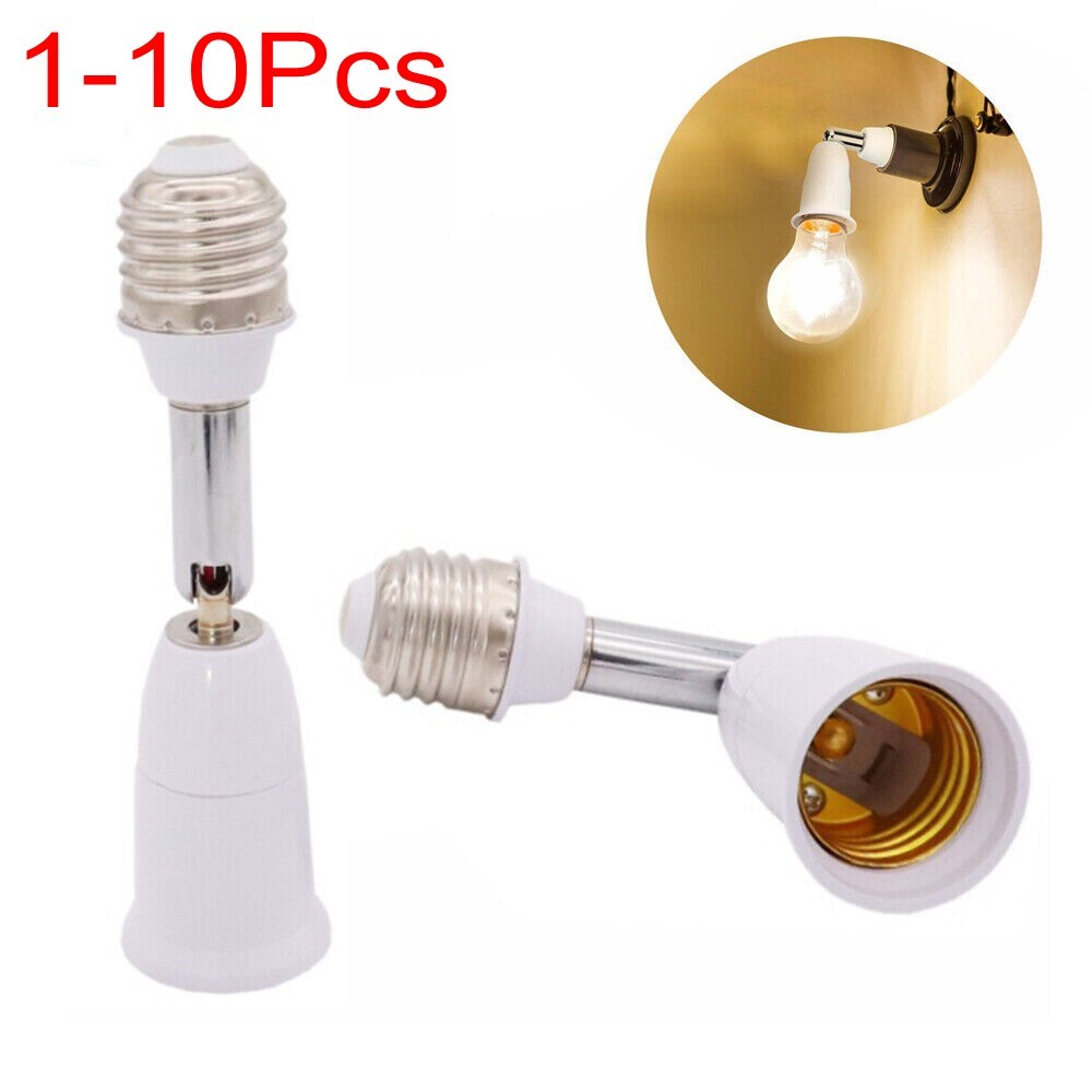 E26 E27 Light Bulb Socket Adjustable Converter Lamp Holder Adapter Extender 4.5" gallery