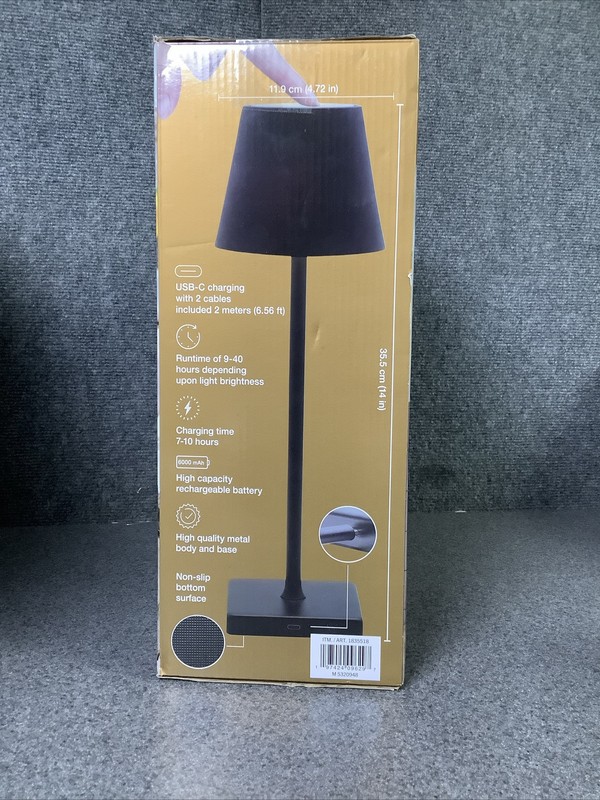 Mikasa Touch Control Rechargeable LED Lamps Set of 2 in Black M71A gallery