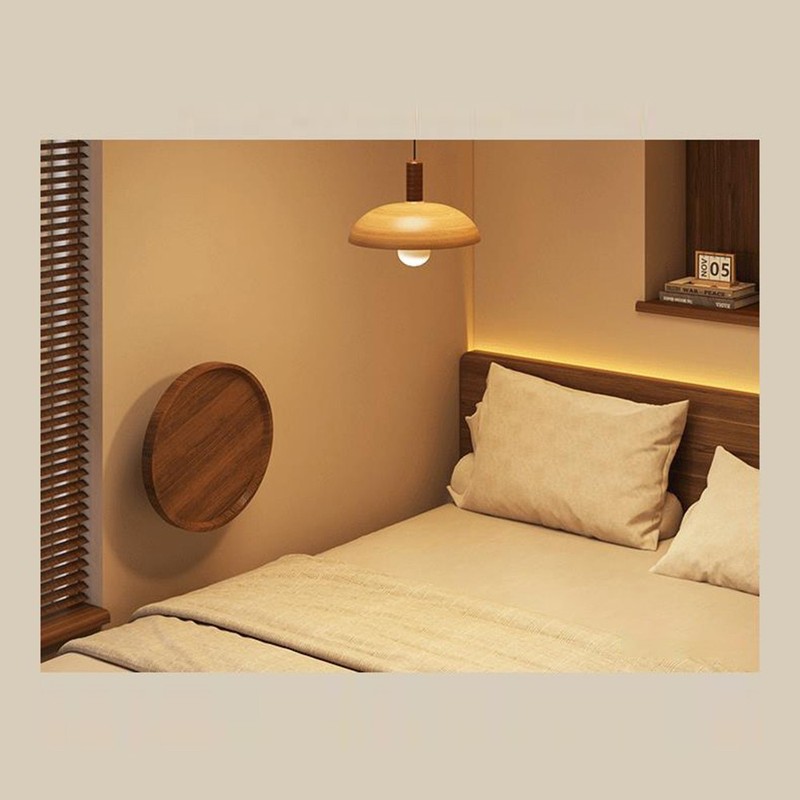 Foldable Bedside Table Wall Mounted Floating Nightstand Bedroom Storage Shelf gallery