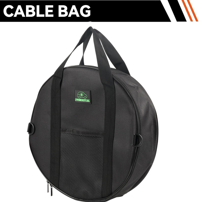 25ft Jumper Cable Bag Pockets EV Battery Charger Cord Car RV Hose Tool Storage gallery